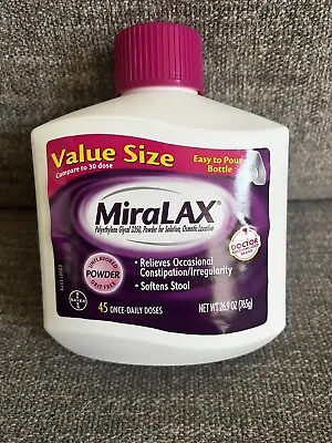 Miralax Gentle Constipation Relief Powder 45 Doses 26.9 Oz Brand New Free Ship • $29.99
