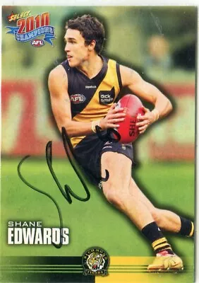 $7.50 • Buy AFL Select 2010 #143 Richmond Shane Edwards Autographed Card