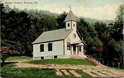 Postcard Ruska Cerkov Church In Proctor Vermont • $8