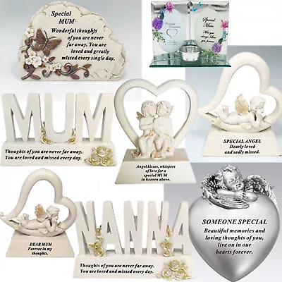 Nanna Memorial Mum Gift Plaque Graveside In Loving Memory Of Heart New For Grave • £14.49