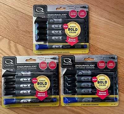 Quartet Set Of 3 Package Of 5 Dry-Erase Markers Fine Point NEW And Sealed! • $11.99