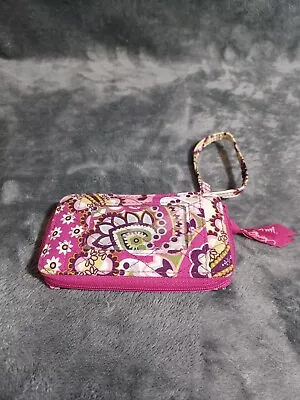 Vera Bradley Very Berry Paisley Wristlet Wallet • $4.99