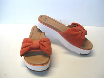 Ugg Joan Women Clog Suede Vibrant Coral Us 9.5 /uk 8 /eu 40.5 • $79.99