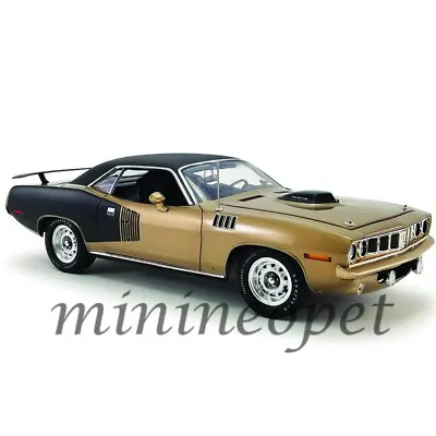 ACME A1806126 VT SUPER TRACK PACK 1971 PLYMOUTH HEMI CUDA 1/18 W/ VINYL TOP GOLD • $139.95