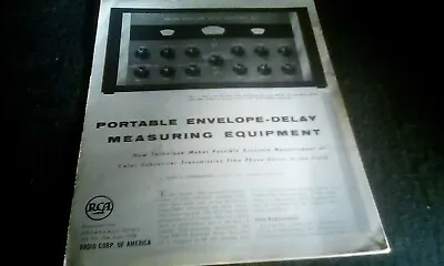 $10 • Buy RCA Broadcasting BW-8A Envelope Delay Measuring Set Brochure 1959