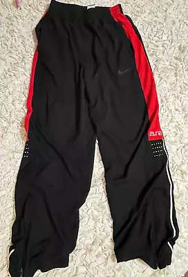 Nike Elite Mens Dri-Fit Track Pants Running Black Red Small Drawstring • $17.99