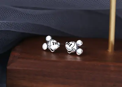 Adorable Silver Disney Mickey Mouse Stud Earrings • $8.99