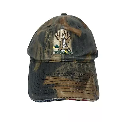 Mossy Oak Hat Cap Camo Duck Hunting Strapback American Flag Breakup Camouflage • $8.32