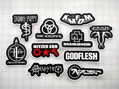 Industrial Metal Vinyl Sticker Lot (10 Pack) SET 1 Goth Death Dark Wave Gothic • $12.99