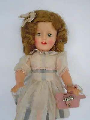 Ideal 12  Shirley Temple Doll Vintage 1950s Vinyl In Orig Party Dress Costume • $94