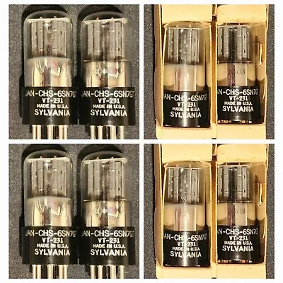 Sylvania Jan Chs 6sn7gt Vt-231 Tube 1943 Tough Dog Quad Set Of Four (4) Nib Mint • $548.97