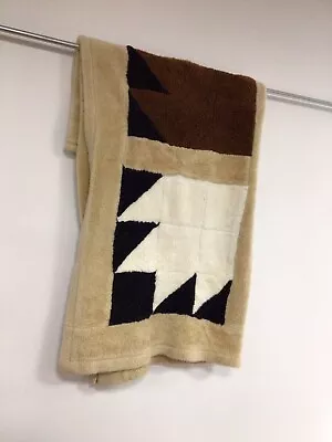 Vintage Navajo Blanket Patchwork Faux Fur • $49