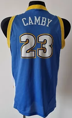 NBA Denver Nuggets Away Shirt Basketball Jersey Champion #23 Camby Size Medium • $120