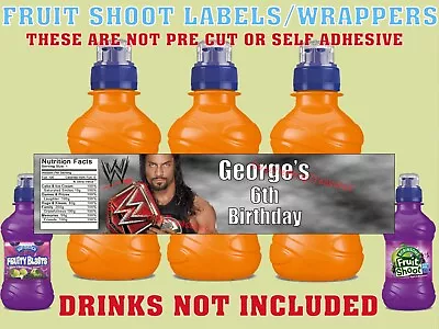 £1.40 • Buy PERSONALISED Wrestling  FRUIT SHOOT BOTTLE LABEL Party Bag Fillers Or Kit Kat