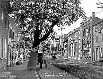 1890-1910 Main Street Ellicott City MD Vintage Photograph 8.5  X 11  Reprint • $14.84