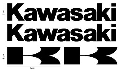 FE Kit 2 KAWASAKI + 2 Logo STICKERS Decals Logo Ninja Z R Rr /927 • £4.78