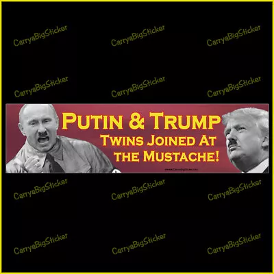 Anti Putin Trump MAGNETIC BUMPER STICKER Funny Magnet Dictator Autocrat Evil Bad • $4.99