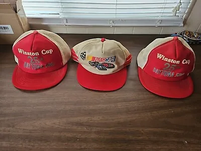 Vintage 1983 Nascar Winston Cup 25th Daytona 500 Snapback Trucker Hats 3 Stripe • $110