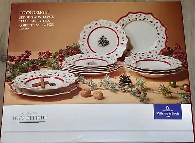 Villeroy & Boch Toy's Delight 12-Piece Christmas Set Of Plates. NEW • $179.99