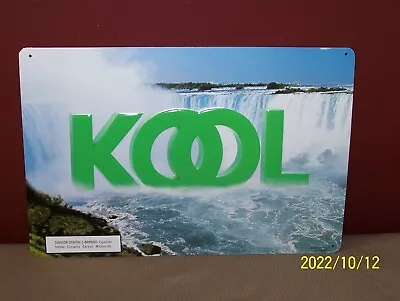 Vintage Kool Cigarette Tin Tacker Sign W/ Running Waterfall - Nos - 1994 • $23.99