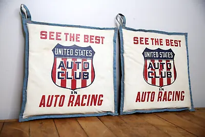 Vintage United States Auto Car Club Bleacher Seat Cushions Drag Racing Hot Rod • $129.99