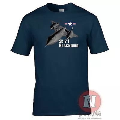 SR - 71 Blackbird T-shirt US Fighter Aircraft American War Jet Plane USAF • £14.99