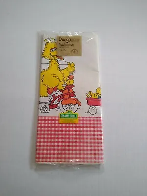 Vintage 70's Big Bird Party Table Cover Cloth NOS Sesame Street Muppets NEW • $17