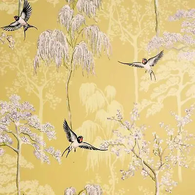 £12.94 • Buy Arthouse Trees Blossom Birds Swallows Oriental Japanese Ochre Wallpaper