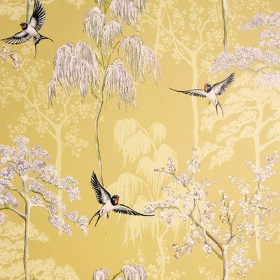 £12.94 • Buy Arthouse Trees Blossom Birds Swallows Oriental Japanese Ochre Wallpaper