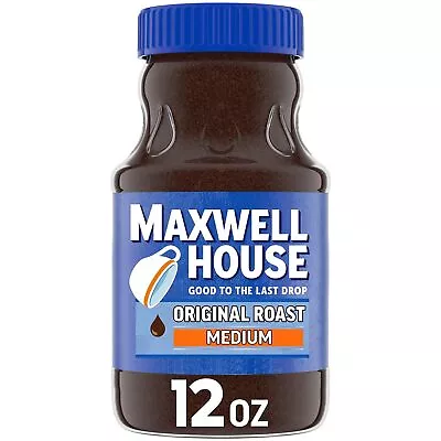 Maxwell House The Original Medium Roast Instant Coffee 12 Oz Jar NEW. • $11.78