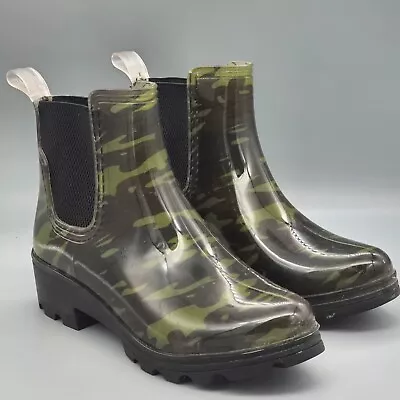 Ocean + Coast Women’s Ankle Rain Boots Camouflage Size 6 Rubber Upper/Sole • $16.99