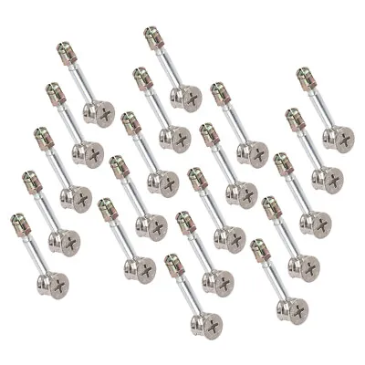  20 Sets Cam Bolts Dowels Furniture Hardwares Three-in-one Connector • £12.99