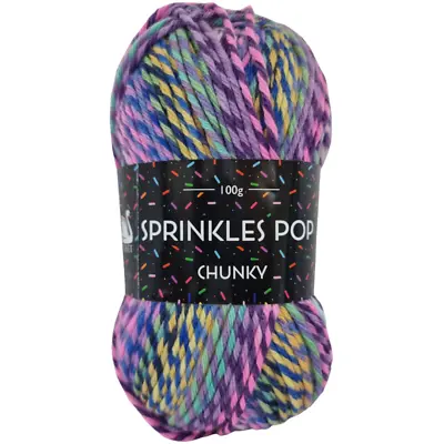 Cygnet Sprinkle Pop Chunky 100g Chunky Knitting Crochet Yarn Acrylic • £2.99