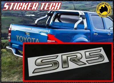 Chrome & Black Printed Sr5 Sticker Decal To Suit Toyota Hilux Tailgate 2004 Trd • $20