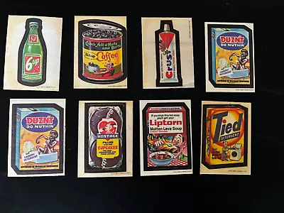 Eight RARE Wacky Packages Cloth Series Stickers - Hostage Liptorn 6up Etc • $29