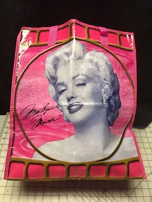 Marilyn Monroe The Big Pink Tote Bag Grocery Beach Quilt Bag Woven 18x17x6 • $22.27