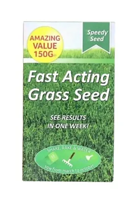 1x Speedy Seed Fast Acting Grass Seed See Results In ONE Week! 150G • £3.89