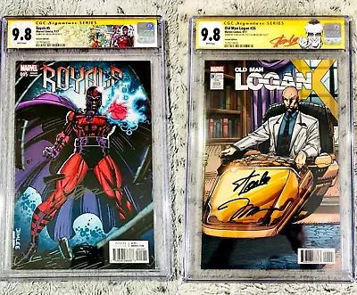 Professor X & Magneto X-men Trading Card Ed Signed Jim Lee; Stan Lee Cgc Ss 9.8 • $1500