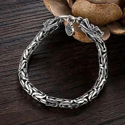 925 Sterling Silver Vintage Dragon Bracelet Unique Elegant Trendy Bangle Jewelry • $9.27