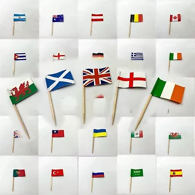 £3.59 • Buy Toothpicks MINI Flag Paper Cupcake Sticks Party Cocktail Catering Countries Deco