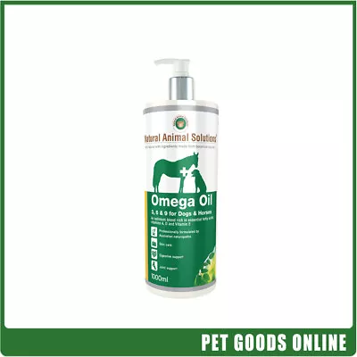 Natural Animal Solutions Omega 3 6 9 Oil Dogs/Horses 1L • $58.22