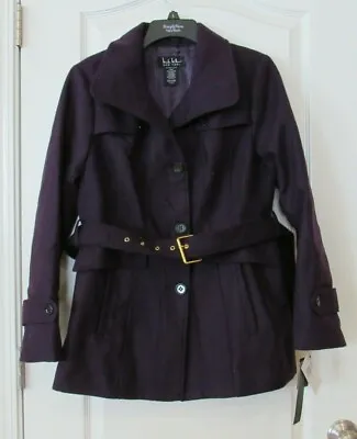 Nicole Miller Faux Wool Belted Winter Coat Brown Women's Sz XXL NWT • $40.13