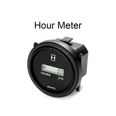 12v 24v 36v Digital Hour Meter For Marine Boat Engine 2  Round Gauge • $15.59