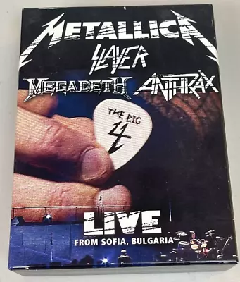 The Big 4 Live Metallica Slayer Megadeth Anthrax 2 DVDs 5 CDs Guitar Pick Box • $67.98