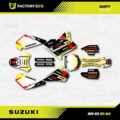 Shift Graphics Kit Fits 01-04 Suzuki RM85 Racing MX Shrouds Decal RM 85 Decal • $49.99