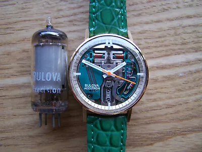 Accutron 214H Swiss 10ct Gold Filled 1967 M7 SPACEVIEW Tuning Fork Rebuilt Great • £155