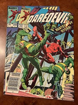 Lot Of 2 Marvel Daredevil #207 & 208 Copper Comic Books 1984 Mazzucchelli Art • $0.99