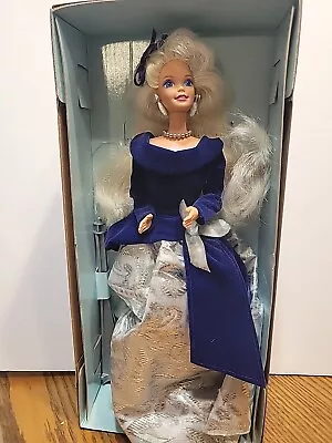 Avon Exclusive Winter Velvet Barbie Doll 1995 Mattel With Stand New In Box (Wore • $11.19