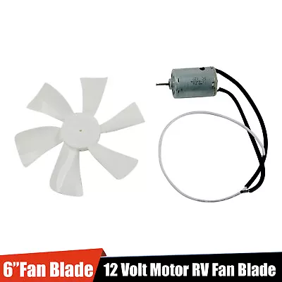 6  RV Vent Motor Bath Exhaust Fan Blade 12V Home Bathroom Mobile Home RV Motor • $8.99