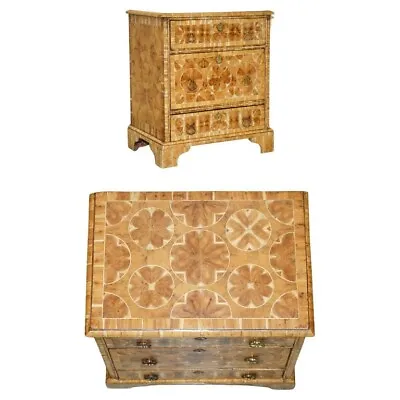Fine Antique William & Mary Cir 1700 Pine Oyster Laburnum Wood Chest Of Drawers • $8528.59